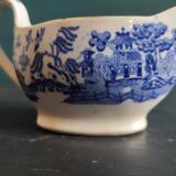 John Meir & Son sauceboat, c. 1870, ‘Willow Pattern’