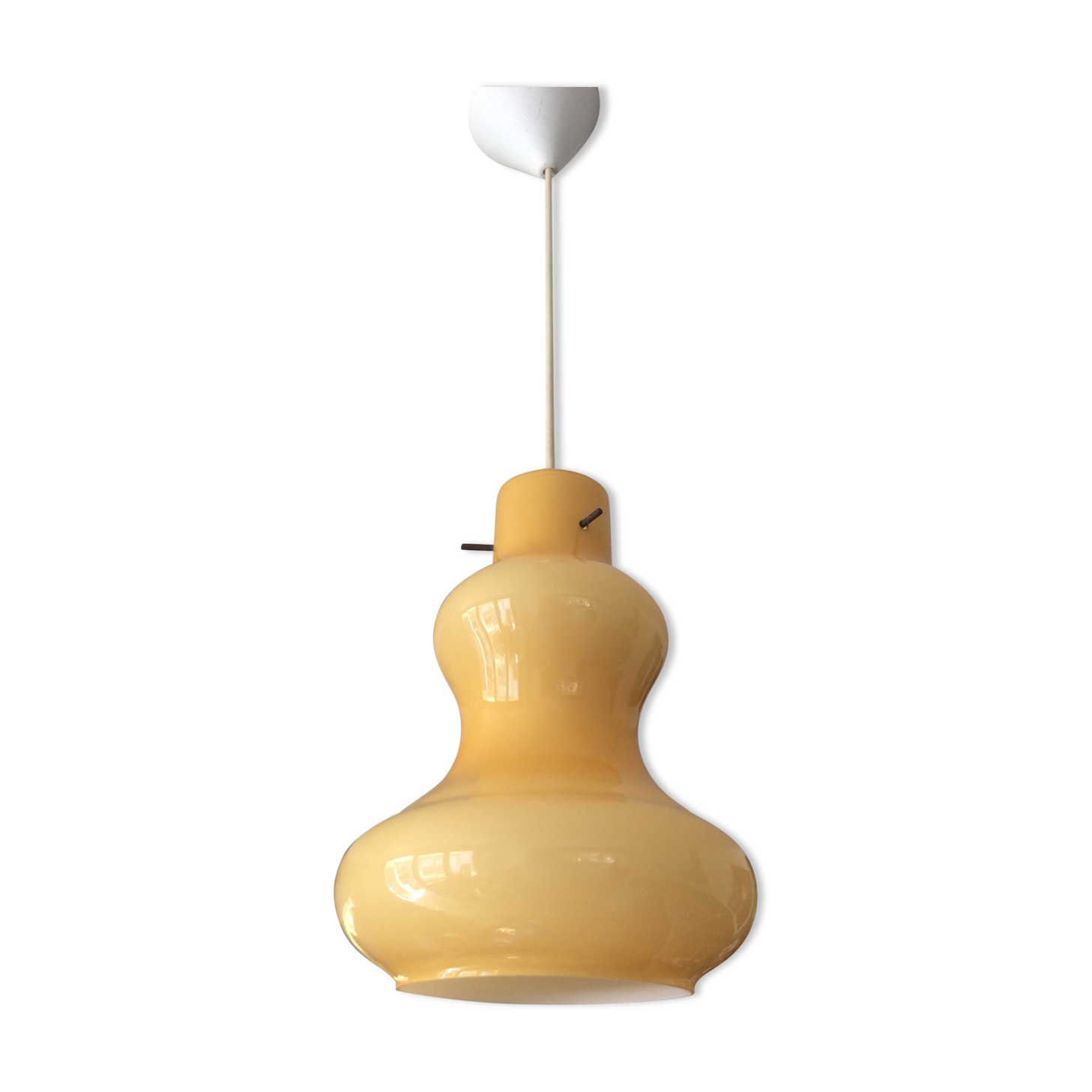 Suspension scandinave des années 60-70 en opaline