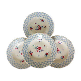 4 hollow plates of Digoin and Sarreguemines model Bastia 220629