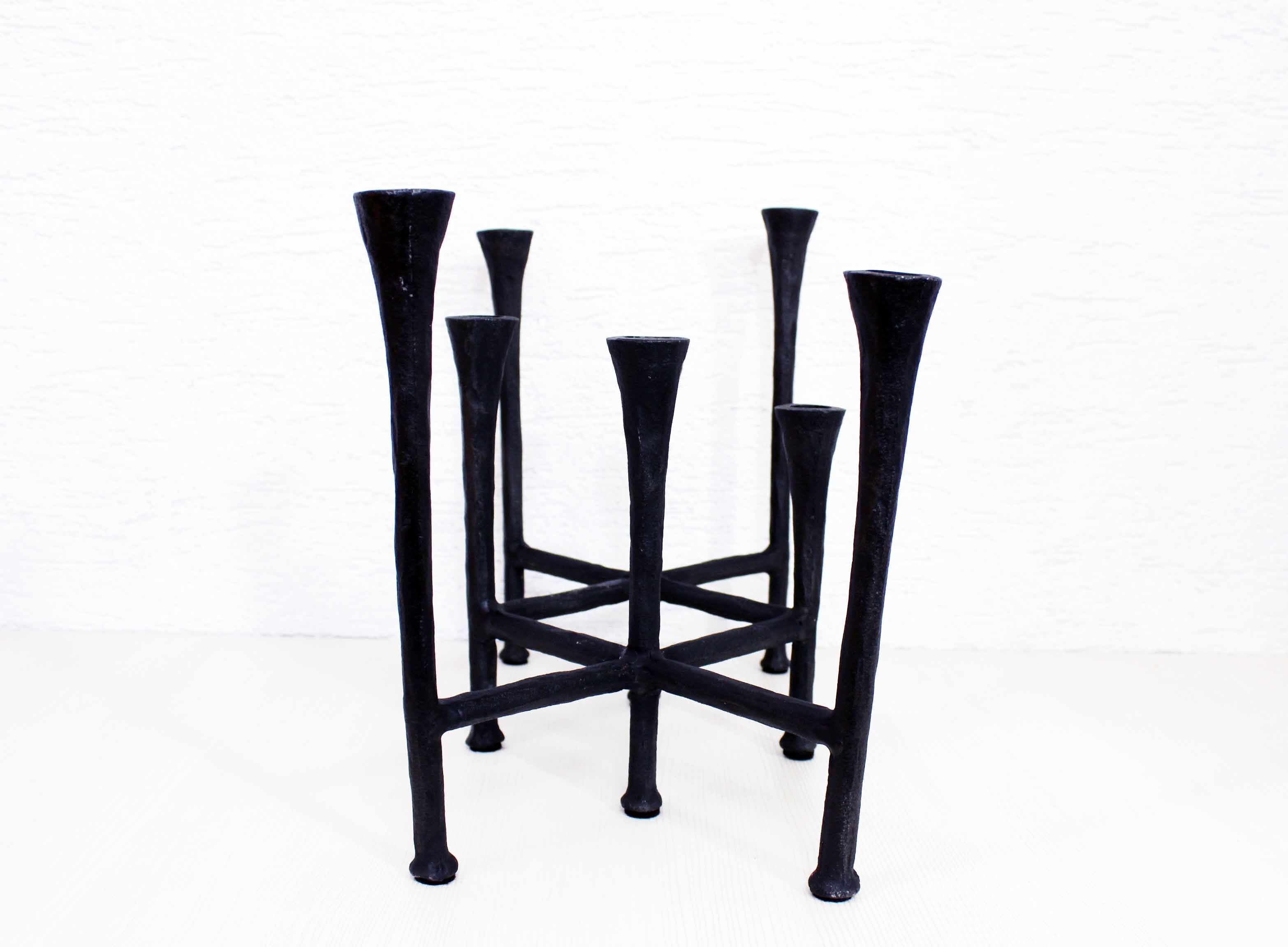 Scandinavian black metal candlestick