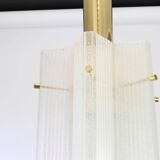 1 of 3 large Murano glass ice pendant by Limburg, Germany, 1970s