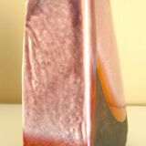 Raku ceramic vase, brutalist, gilded, design by Tony Evans