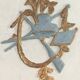 Louis XVI style mirror in patinated carved wood