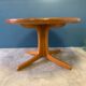 Vintage round table with extension cords