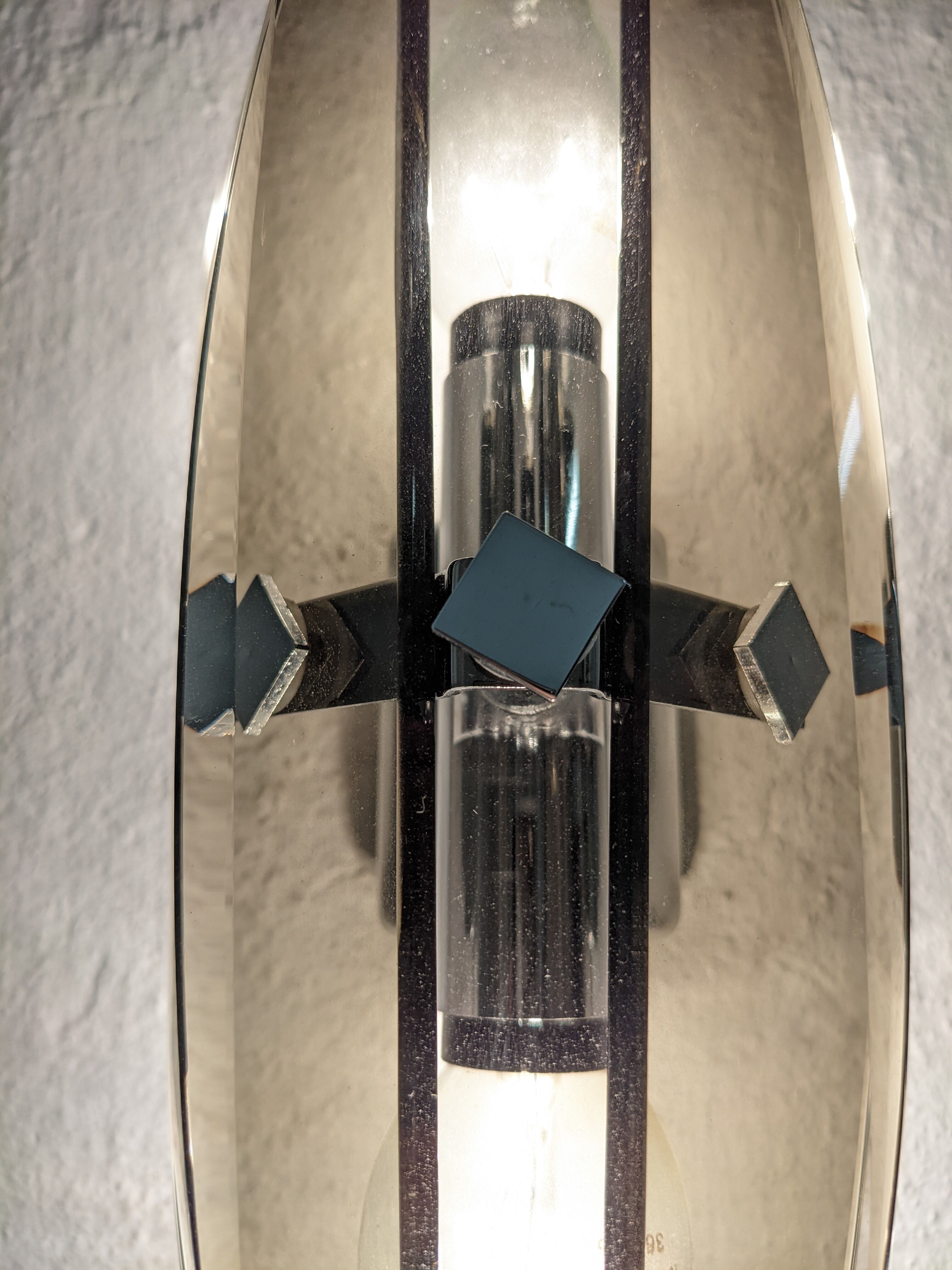 Italian wall lamp in smoked glass from the 60s/70s