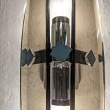 Italian wall lamp in smoked glass from the 60s/70s