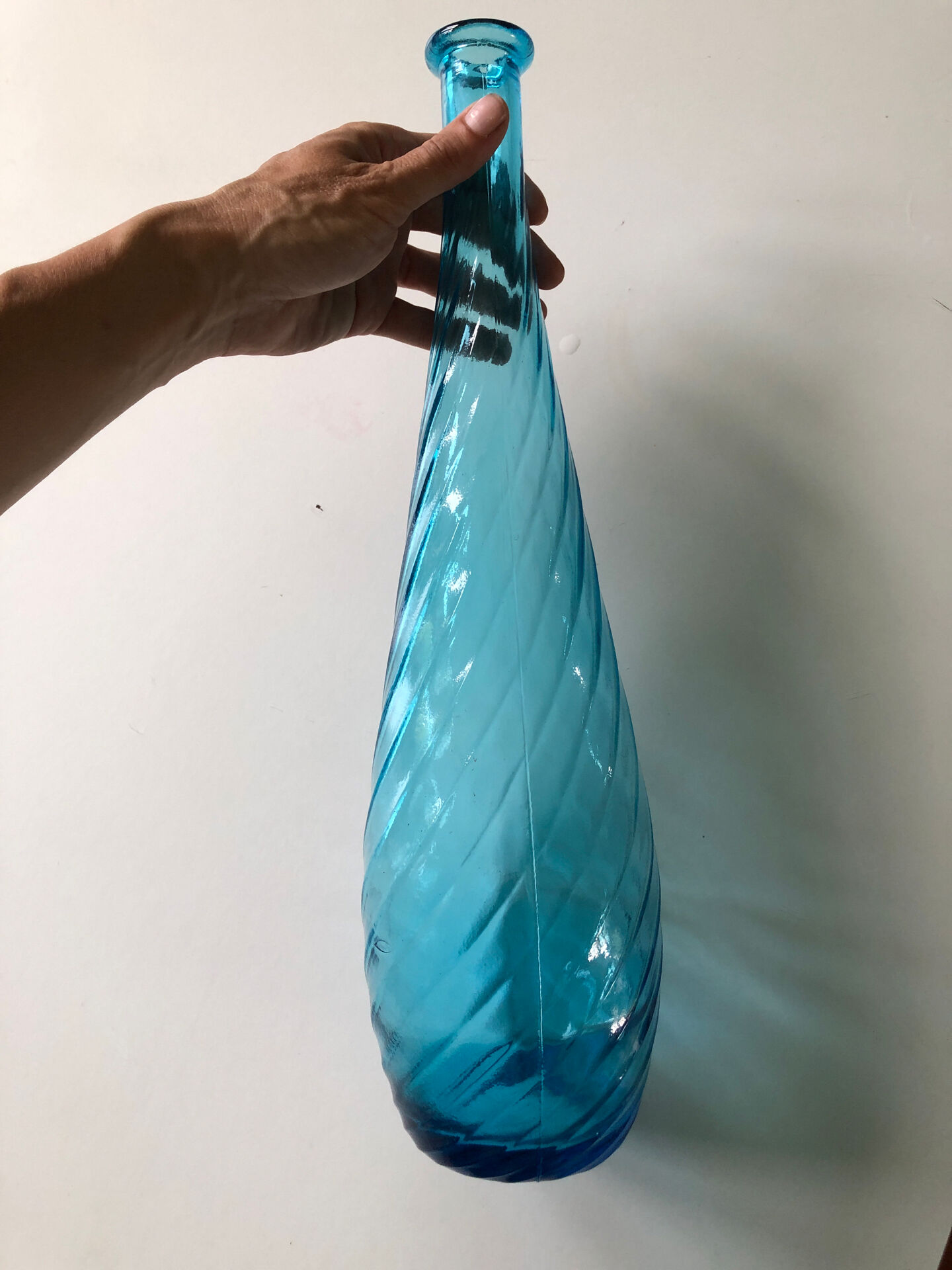 Large blue vase