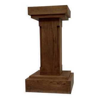 Oak wood column dimensions: height -70cm - width -38cm-