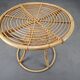 Czechoslovak Midcentury Rattan and Bamboo Side Table, 1960s