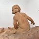 Sculpture "Putto on Lion Skin" in terracotta, Léon Dufrène, circa 1900 – France