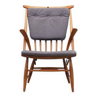 Beech chair, Danish design, 1960s, designer: Illum Wikkelsø, manufacture: Niels Eilersen