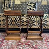 Pair of LYRE bedside tables