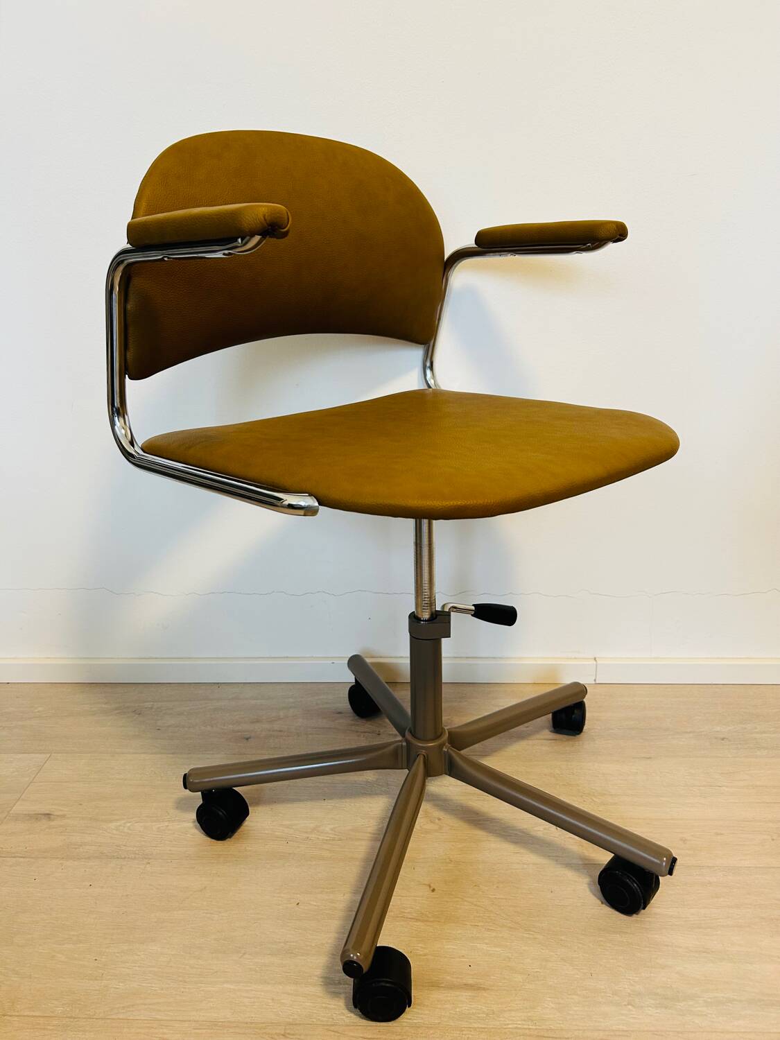 Vintage Mustard Office Chair by Kovona from Czechoslovakia 1970’s