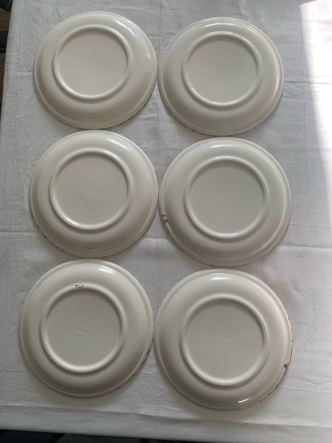 6 flat plates Gien France