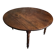 Table à manger ronde pliante ancienne française en chêne | Marqueterie étoile | c. 1850–1880