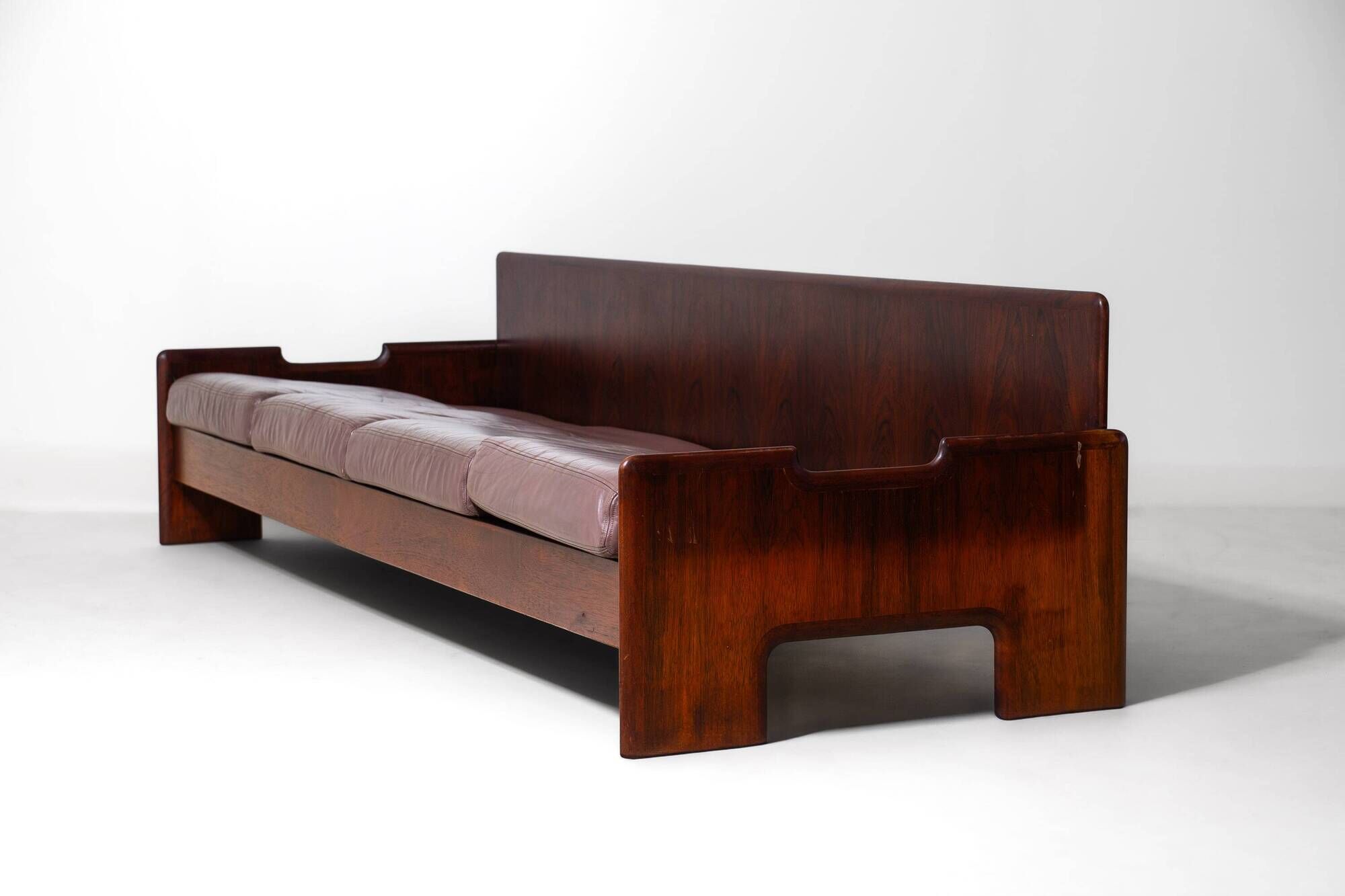 Wide minimalist loft sofa, Italy 1970s
