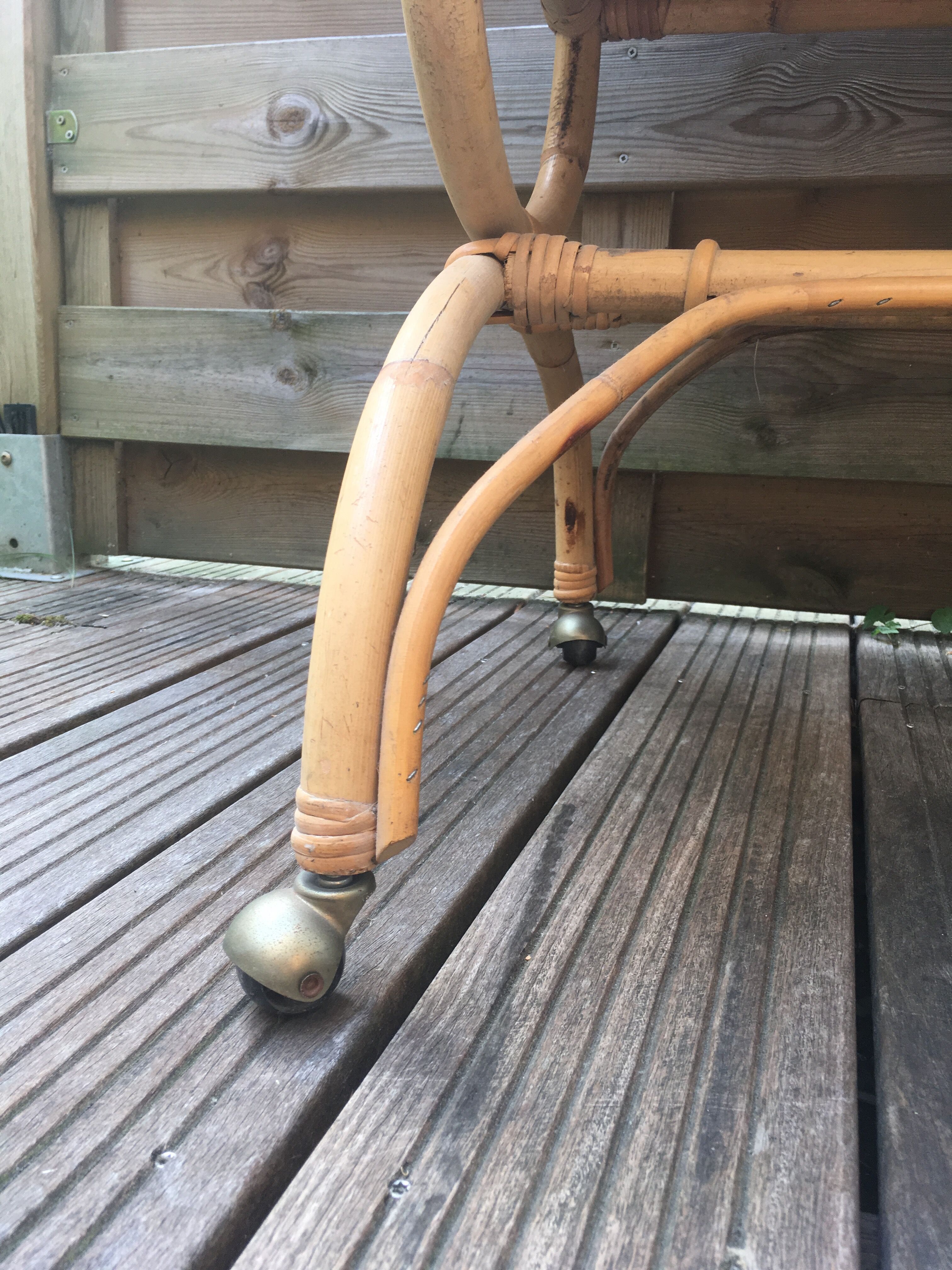 Vintage rattan basket