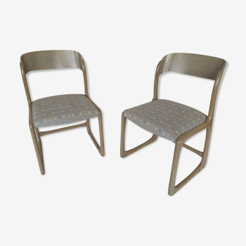 Pair of Baumann sleigh chairs