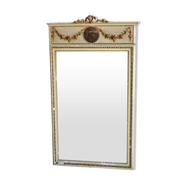 Style Louis XVI era Pier XIX in boistet lacquered gilded stucco
