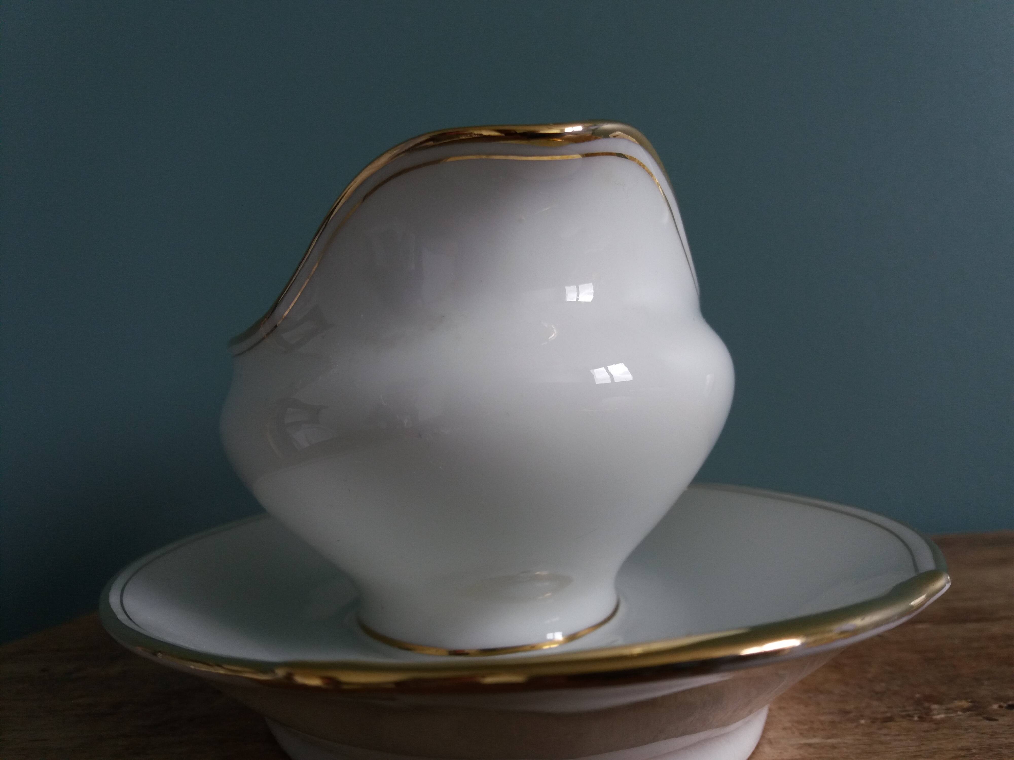 Betoule and Legrand Limoges porcelain sauceboat