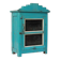 Indian showcase or bedside glass old teak blue patina