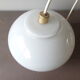 Suspension en opaline blanche décor oiseaux