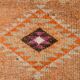 Rare Tapis Runner Vintage Anatolien, Tons Orange et Violet, Fait Main