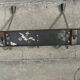 coat rack chrome metal and imitation leather 3 hooks