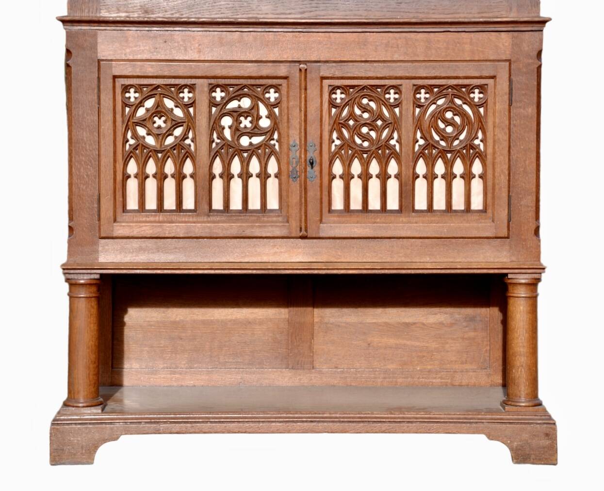 Neo-Gothic carved oak sideboard