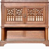 Neo-Gothic carved oak sideboard