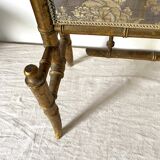 Fire screen, 19th century bamboo-style fireplace screen