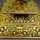 Large brass candlestick from the Art Nouveau period.