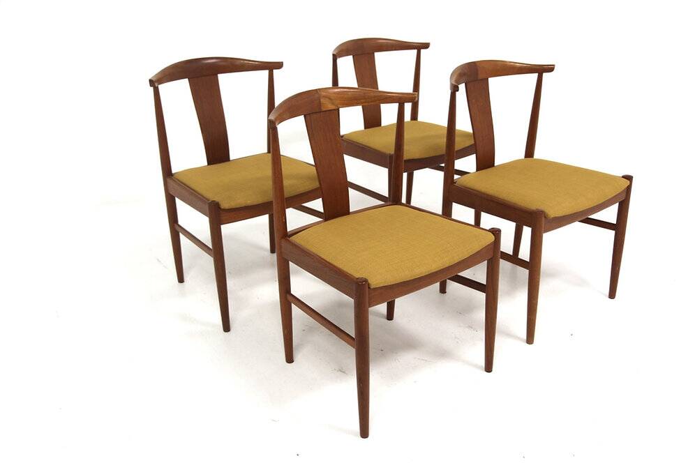 Set of 4 Scandinavian teak chairs, Sweden, 1960