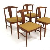 Set of 4 Scandinavian teak chairs, Sweden, 1960