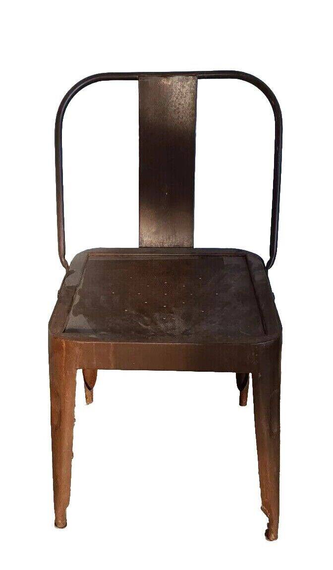 Vintage industrial iron chair from the 60s Italy