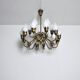 Fog & Mørup 18-Arm Brass and Opaline Glass Tulip Chandelier