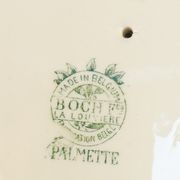 Sauciere en faience Boch freres la louviere décor palmette
