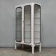 Vintage iron and glass medical cabinet of the 1970s