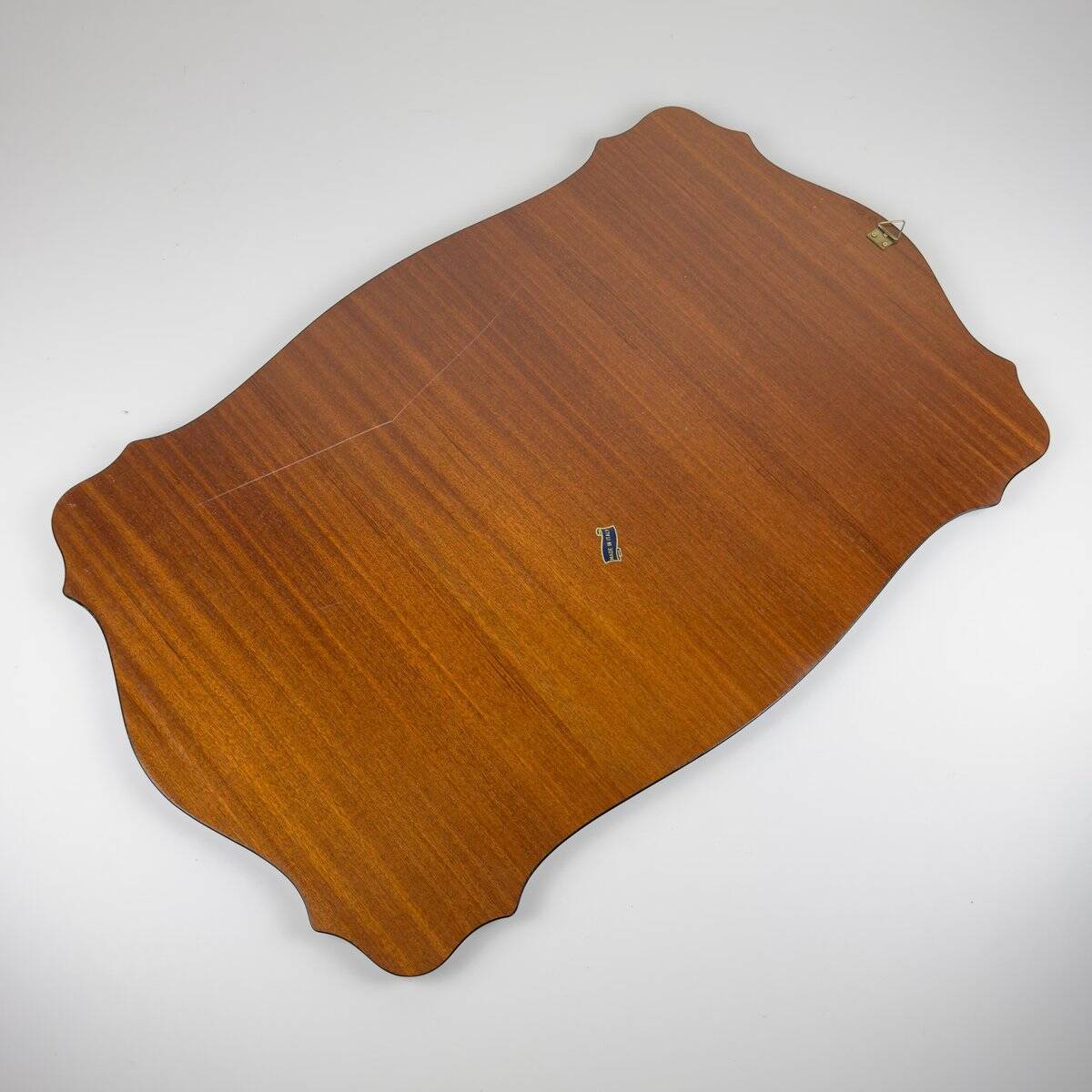 Large vintage wooden mirror, Italy, 1970s