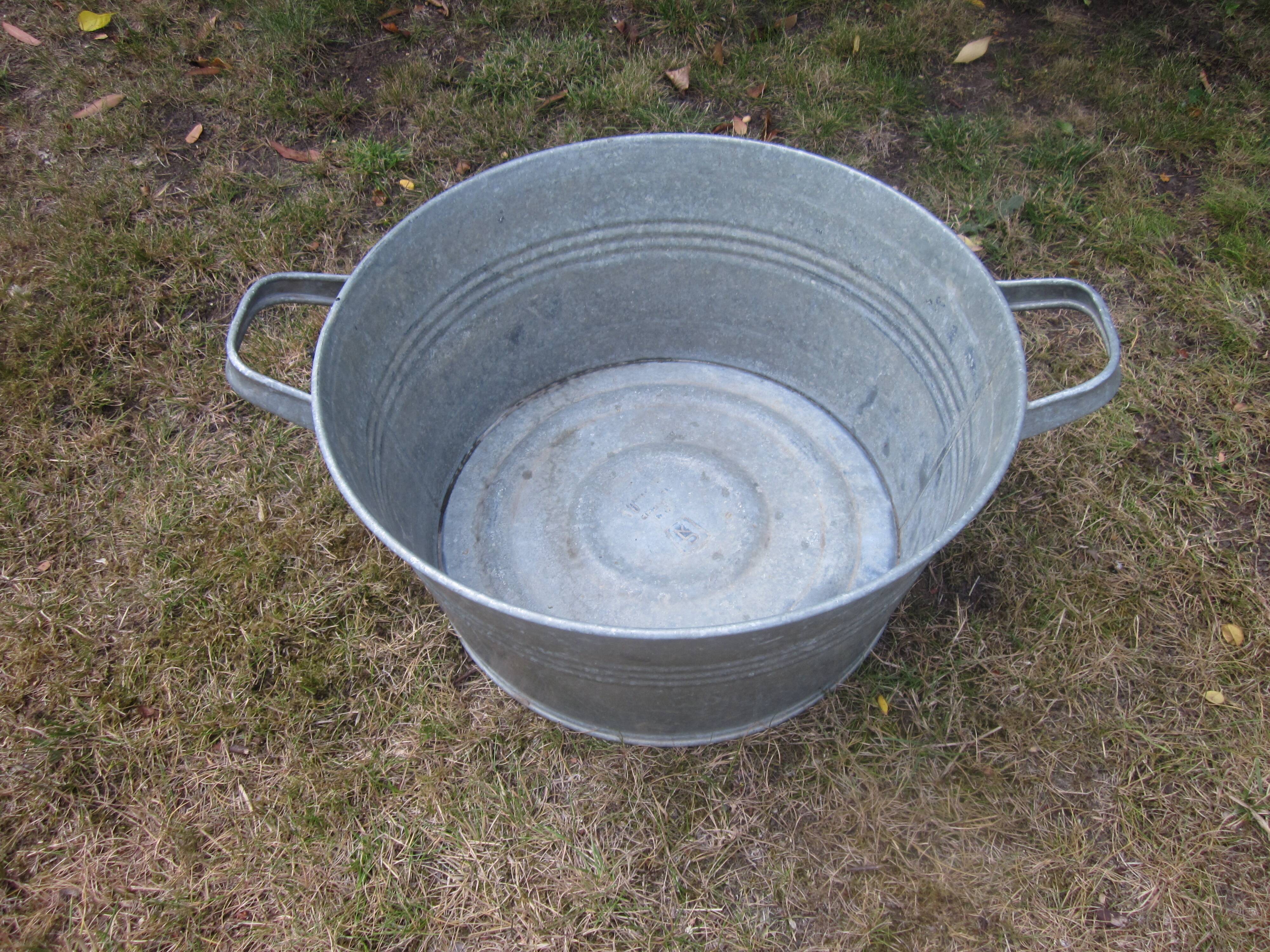 Old zinc basin
