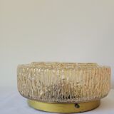 Amber molded glass ceiling lamp