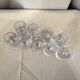 Suite of 9 glass liquor shot glasses