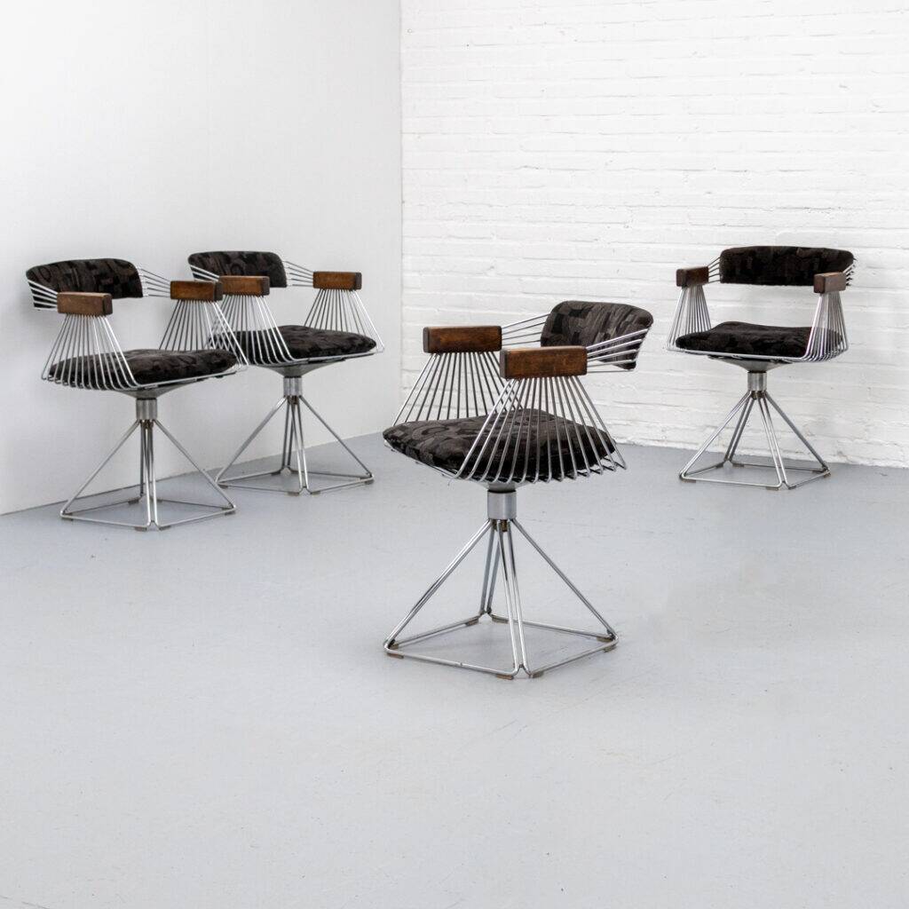 Rudi Verelst Delta Dining Chair Set 1970s