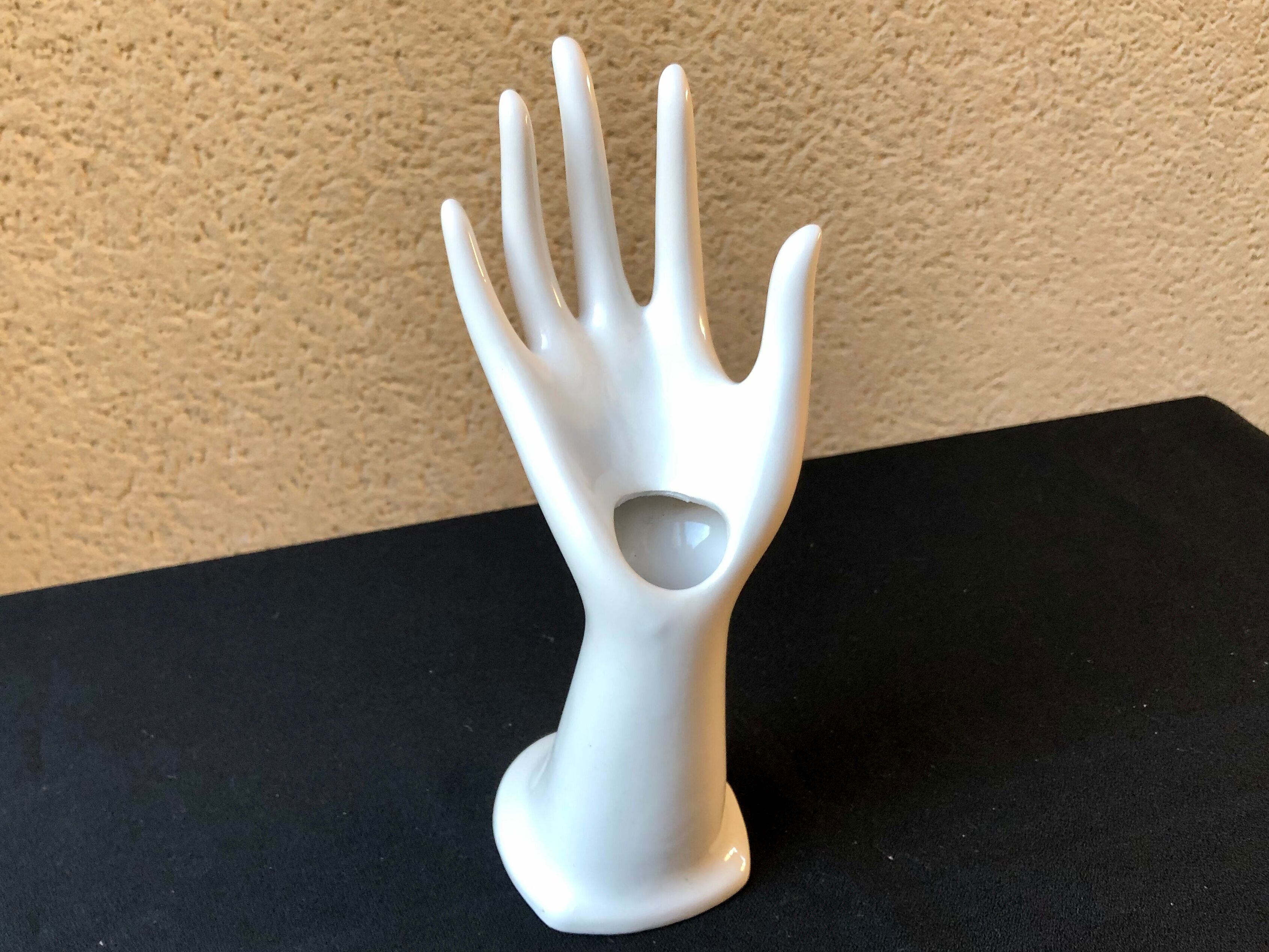 White ceramic hand-made vase by original 70s JMR