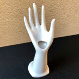 White ceramic hand-made vase by original 70s JMR