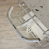 Vintage large metal hospital trolley linen nurse cart