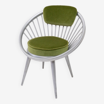 Yngve Ekström Circle chair green, 1960s