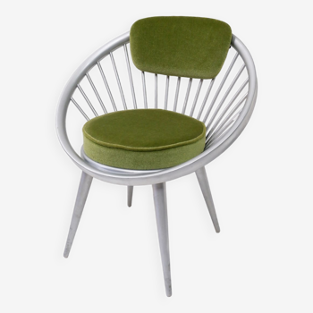 Yngve Ekström Circle chaise verte, années 1960