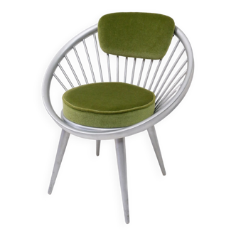 Yngve Ekström Circle chair green, 1960s
