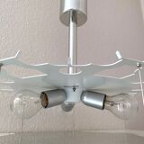 Glass chandelier by Doria Leuchten 1960s mid century lamp, vintage interior.